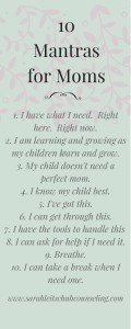 10 Mantras for Moms